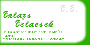 balazs belacsek business card